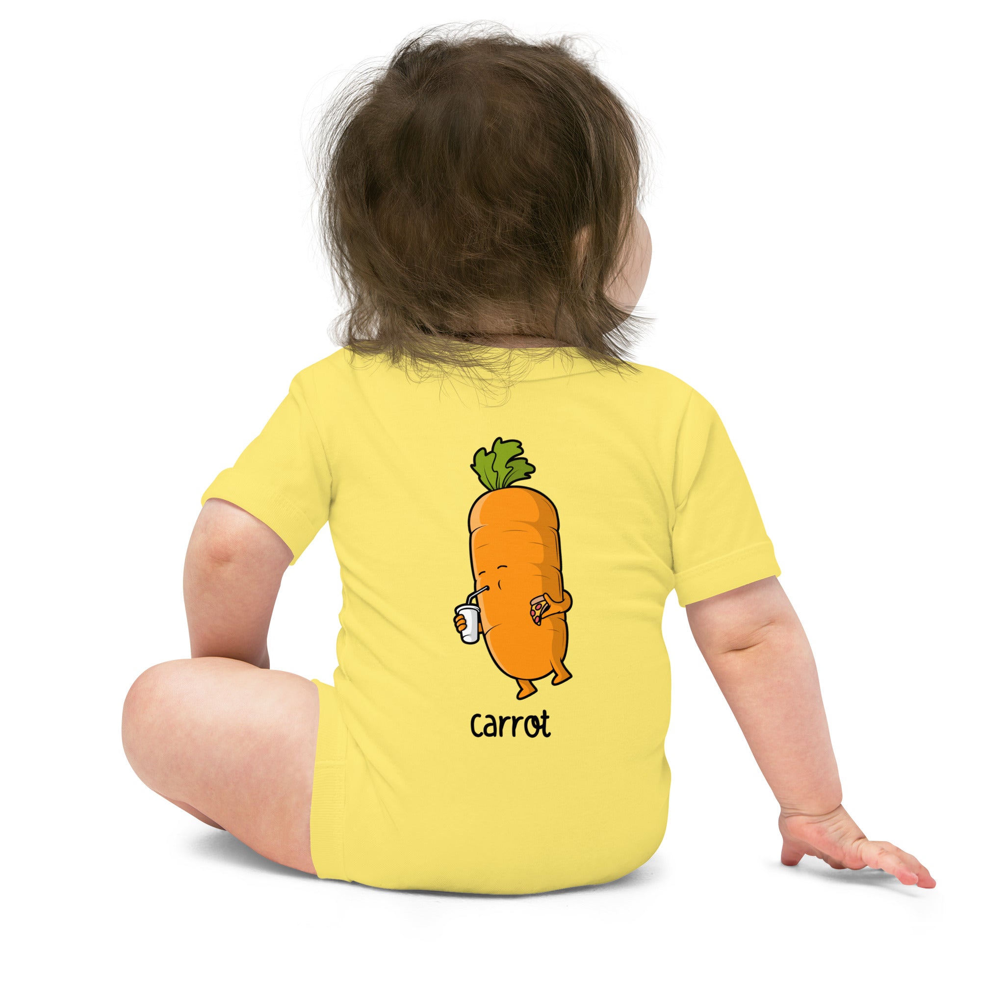 Carrot - Baby short sleeve one piece (back print)