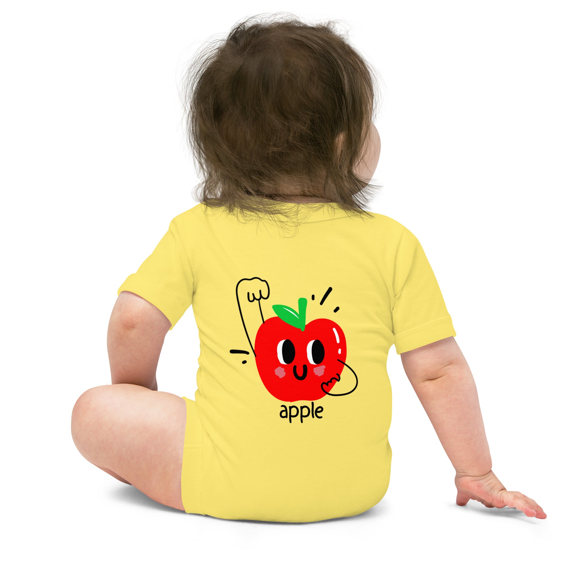 Apple - Baby short sleeve one piece (back print)