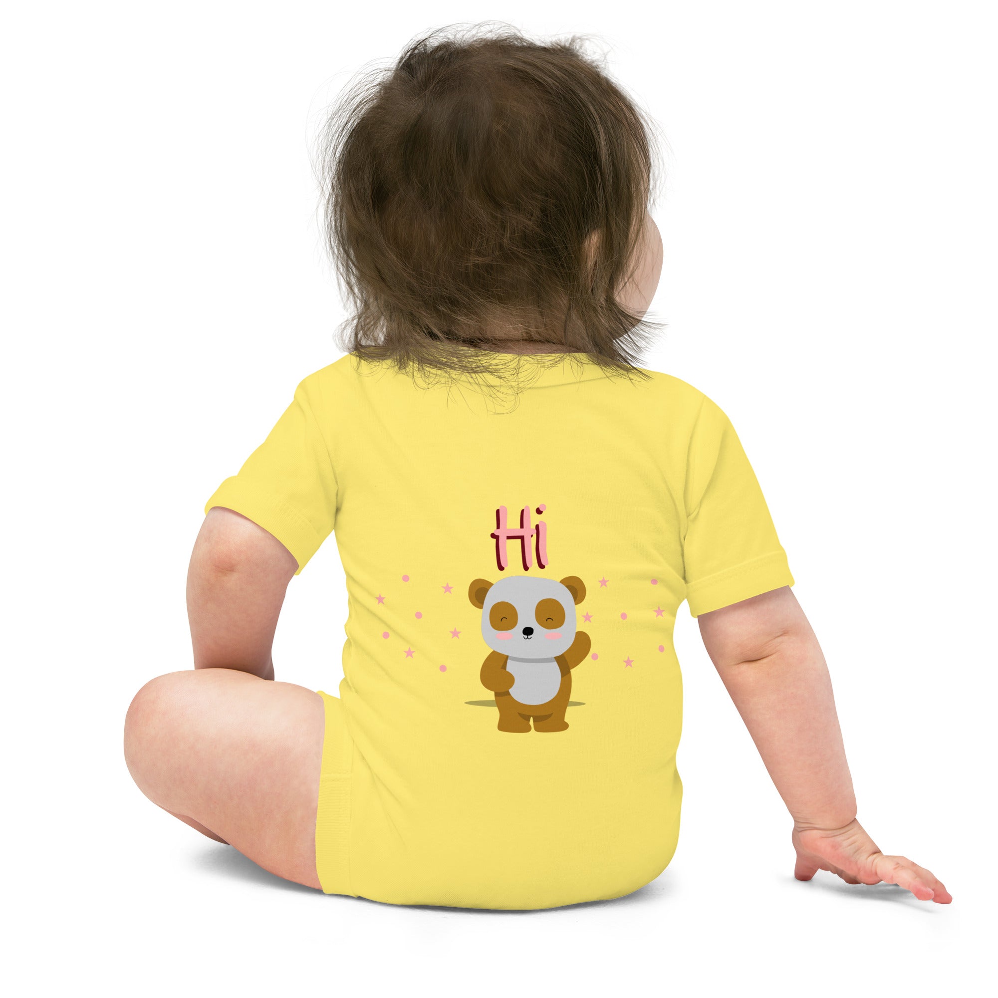 Sweet bear - Baby short sleeve one piece (back print)