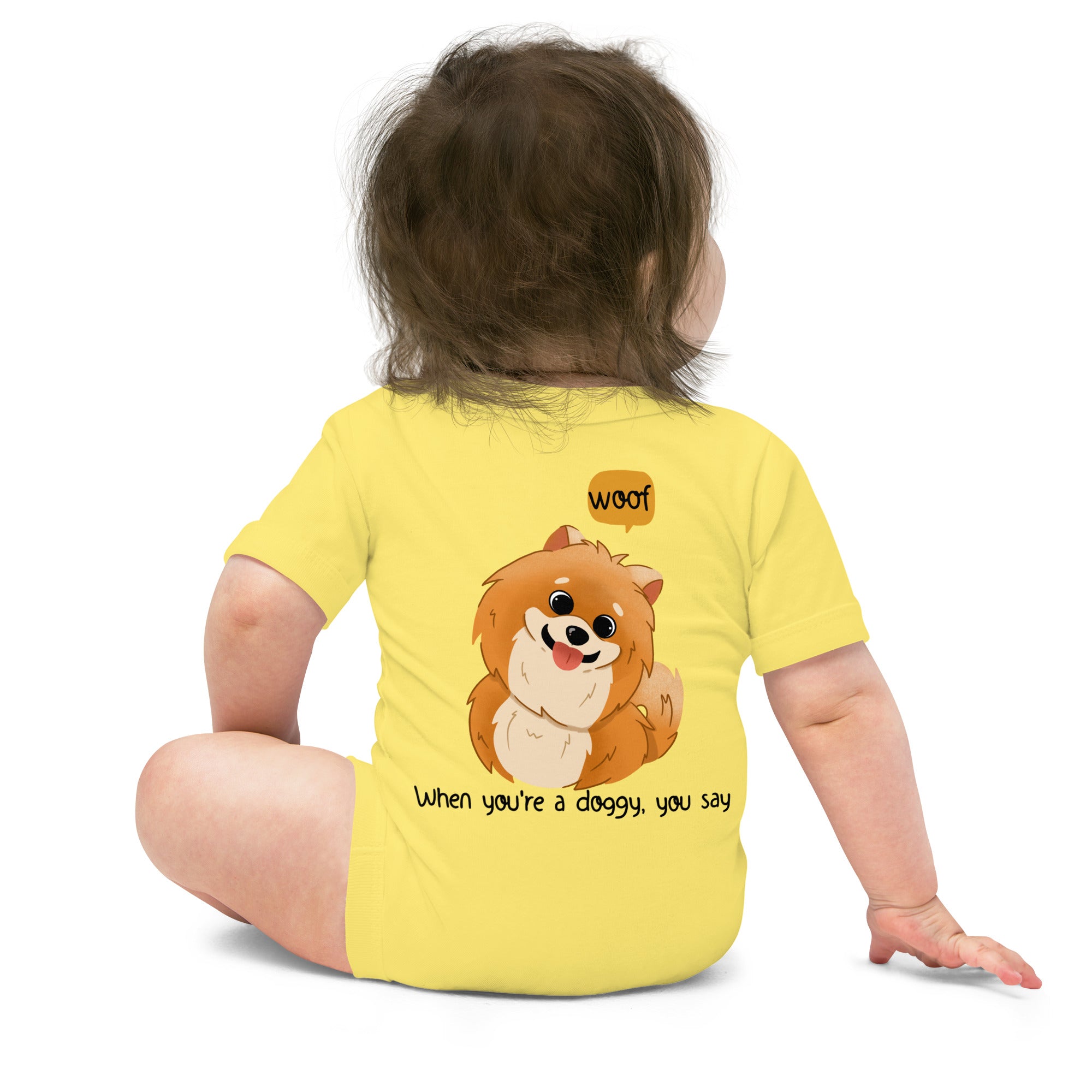 Woof - Baby short sleeve one piece (back print)