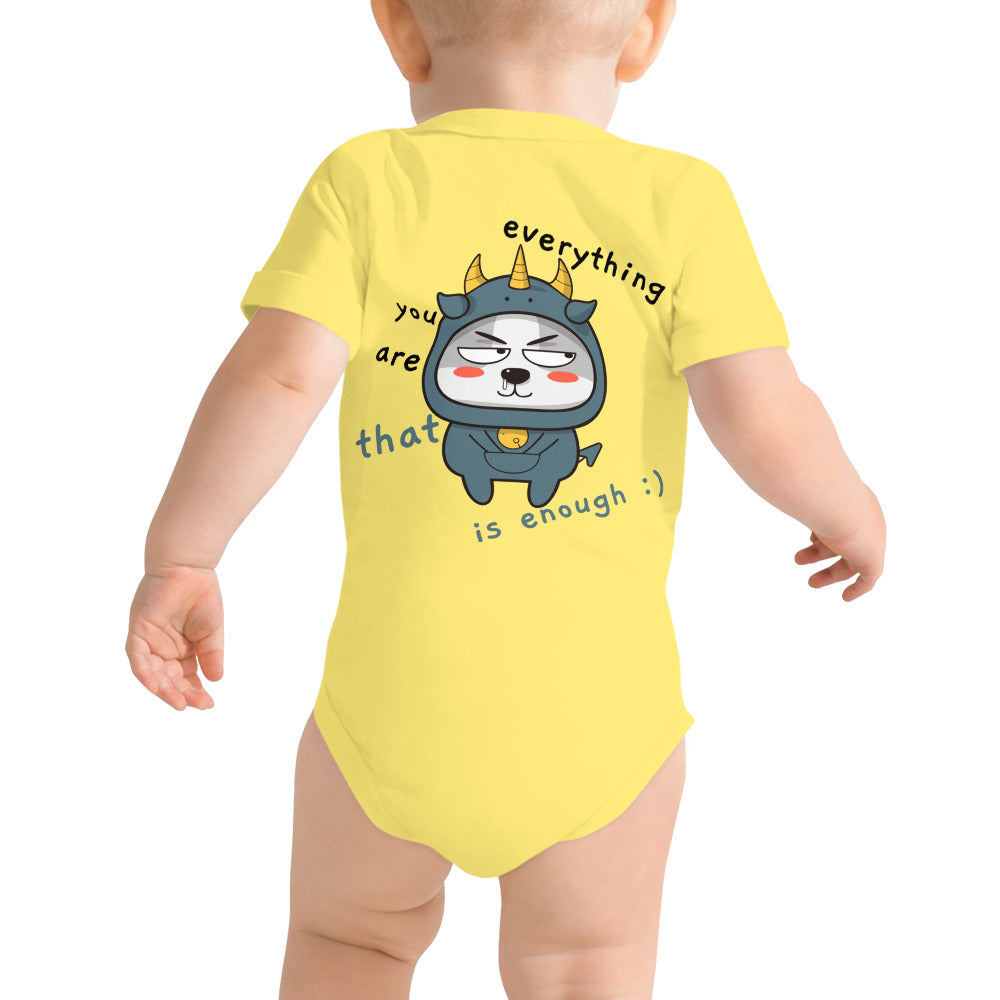 You're everything - Baby short sleeve one piece (back print)