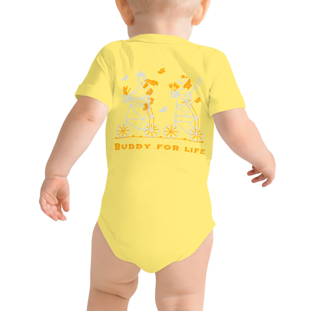 Buddy for life - Baby short sleeve one piece (back print)