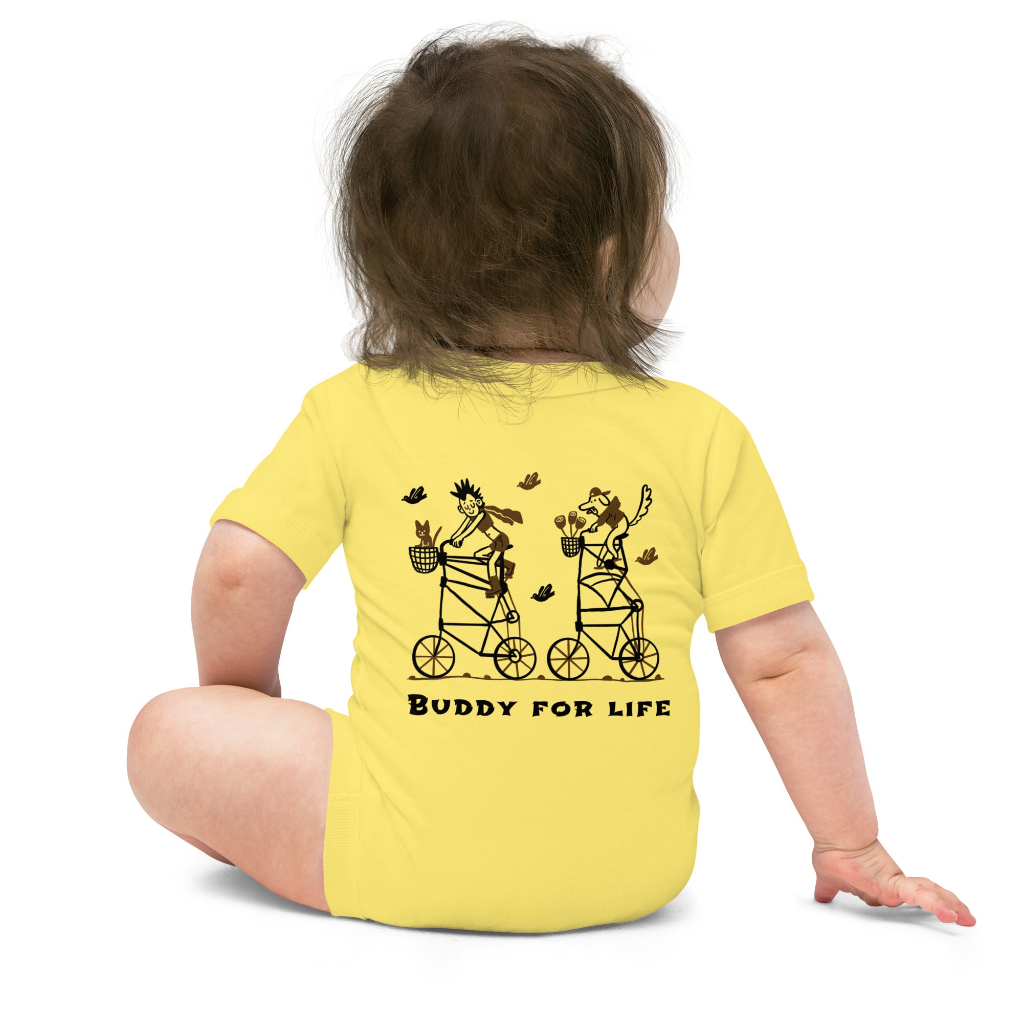 Buddy for life - Baby short sleeve one piece (back print)