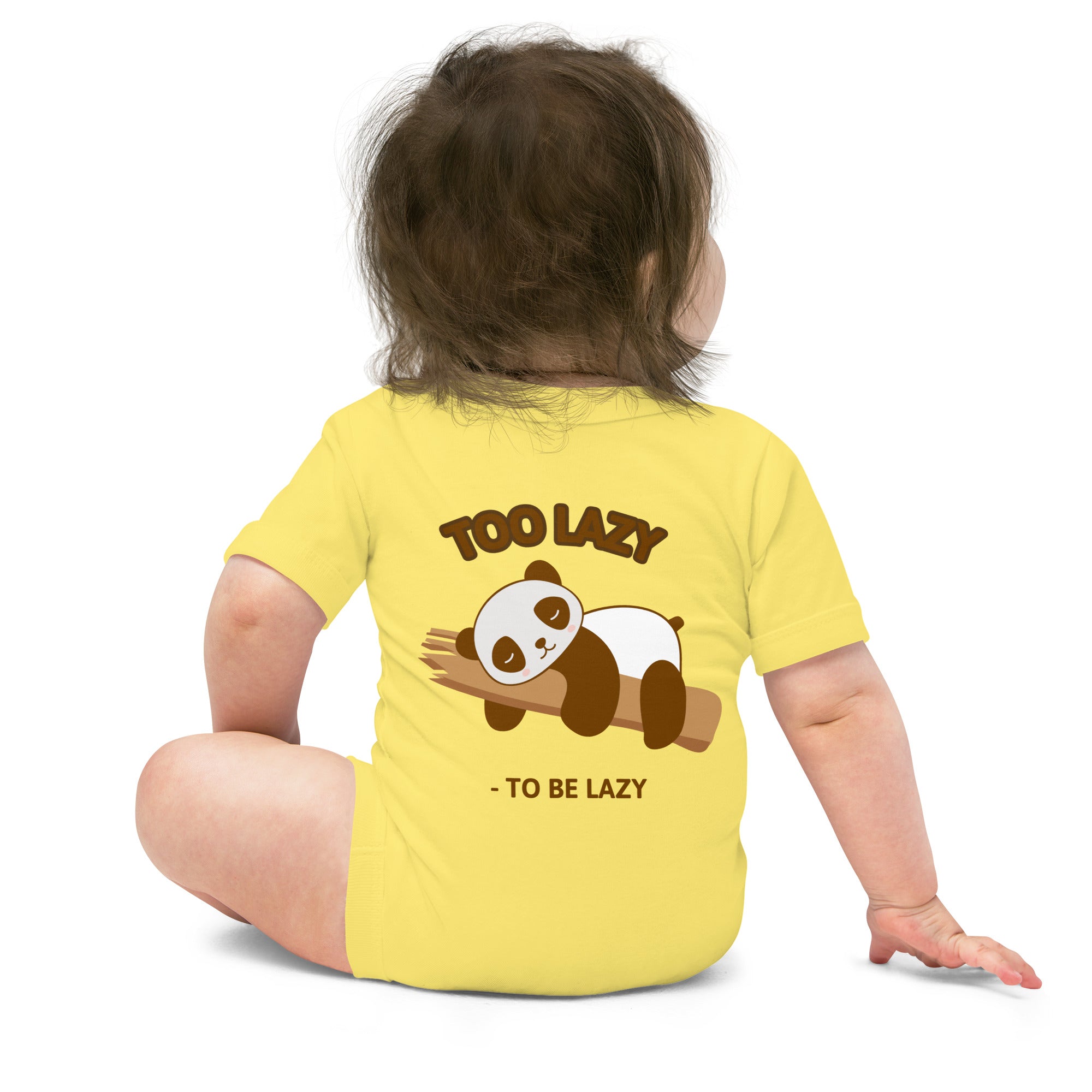 Too lazy to be lazy - Baby short sleeve one piece (back print)