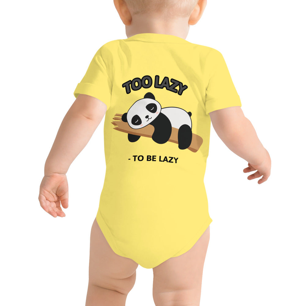 Too lazy to be lazy - Baby short sleeve one piece (back print)