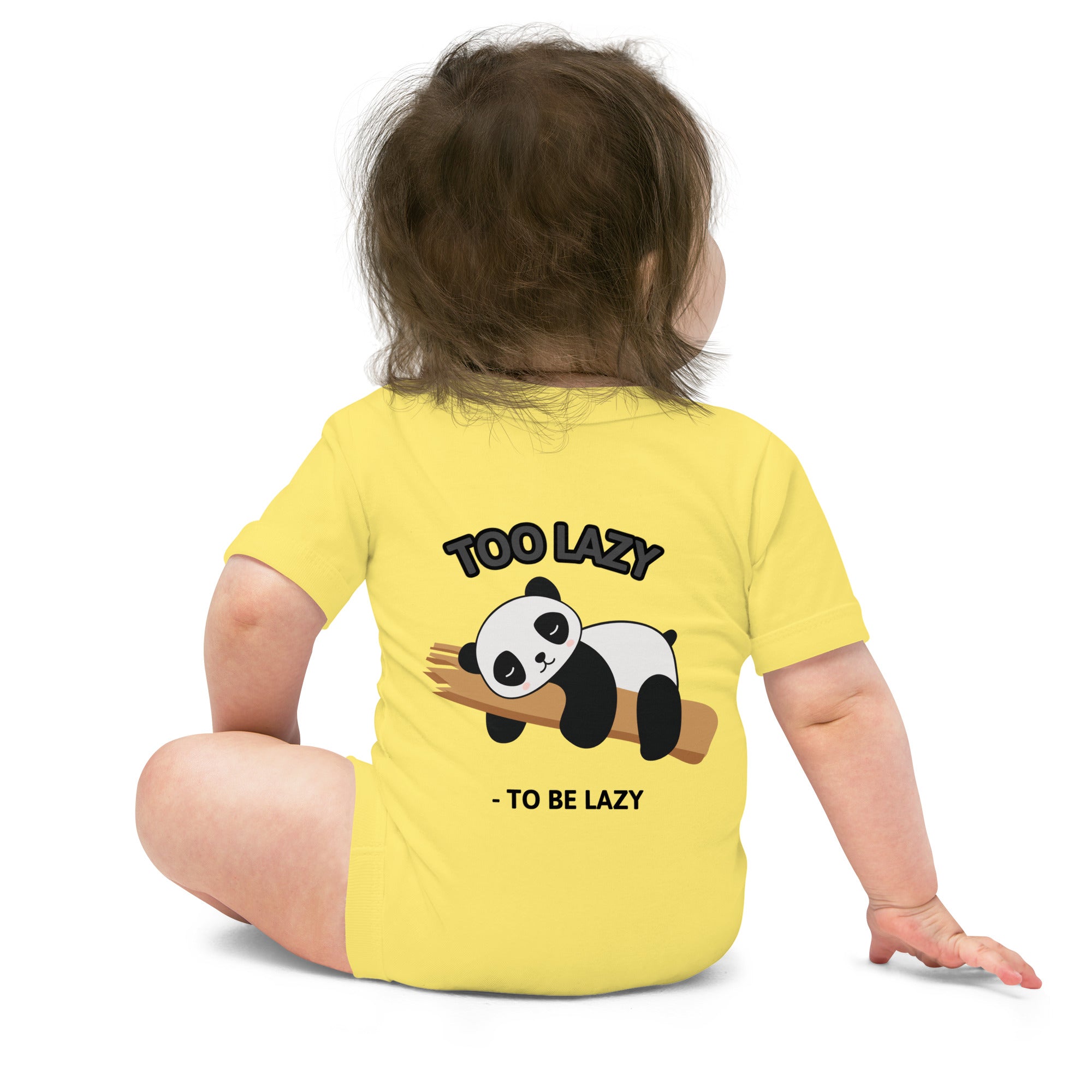 Too lazy to be lazy - Baby short sleeve one piece (back print)