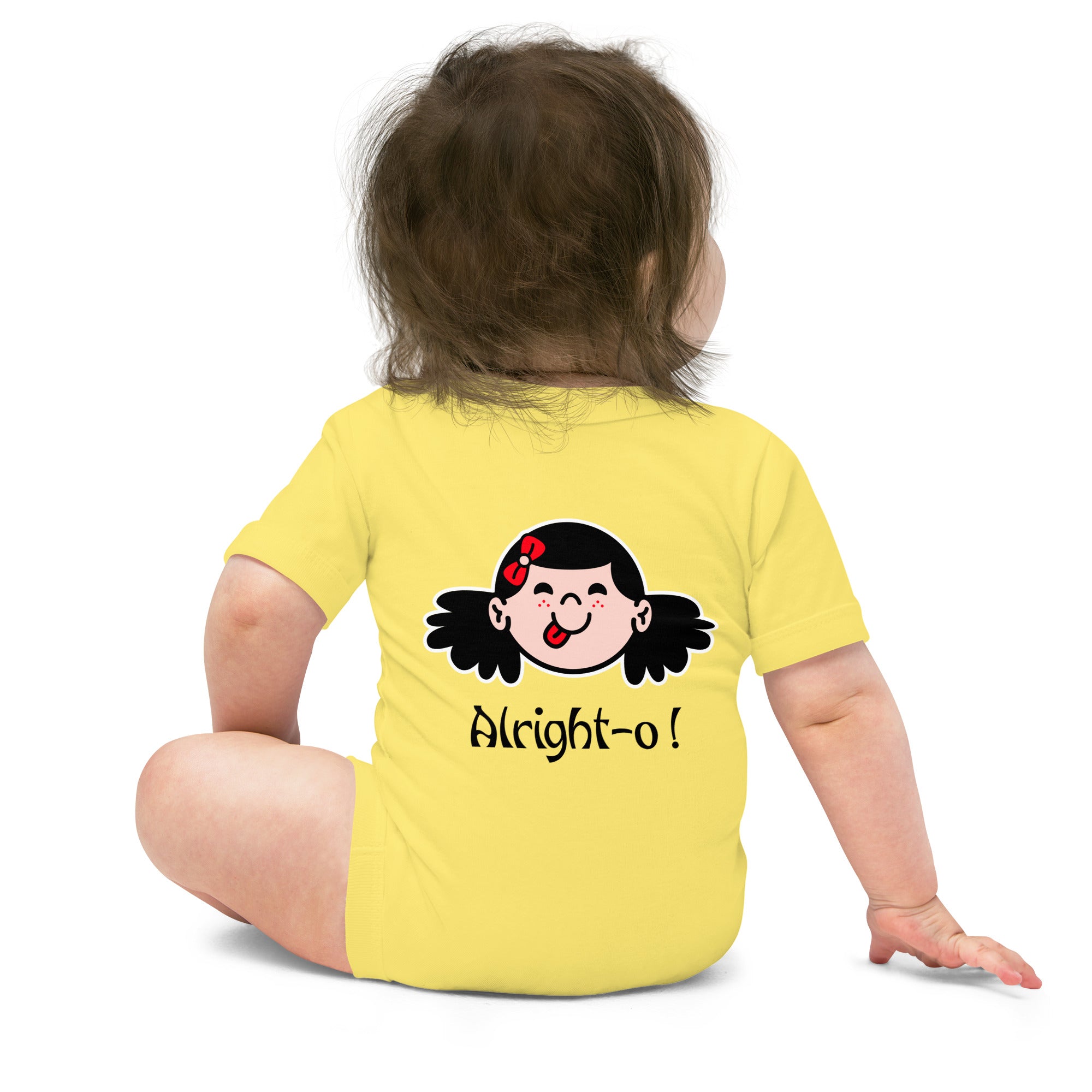 Alright-o! - Baby short sleeve one piece (back print)