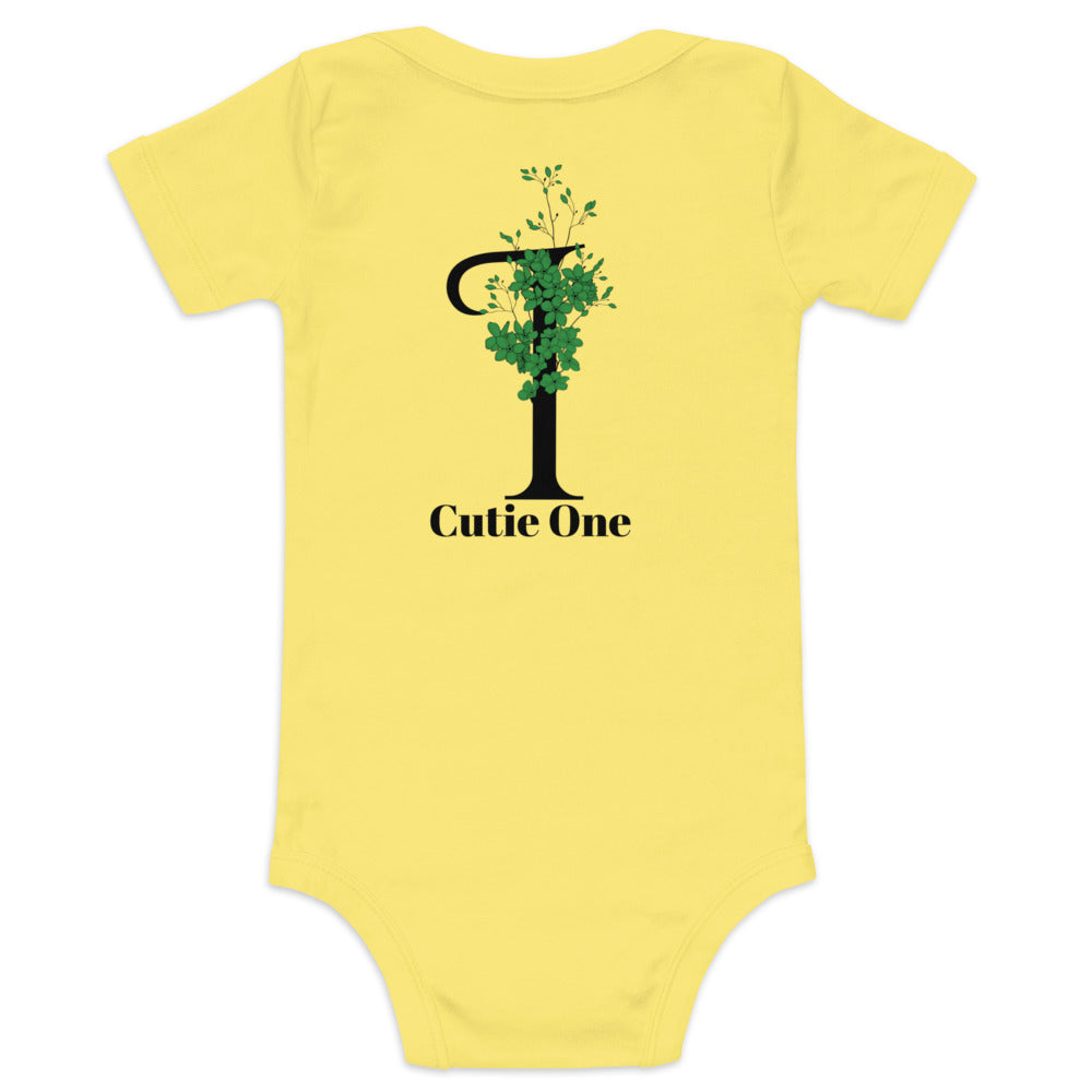 Cutie One - Baby short sleeve one piece (back print)