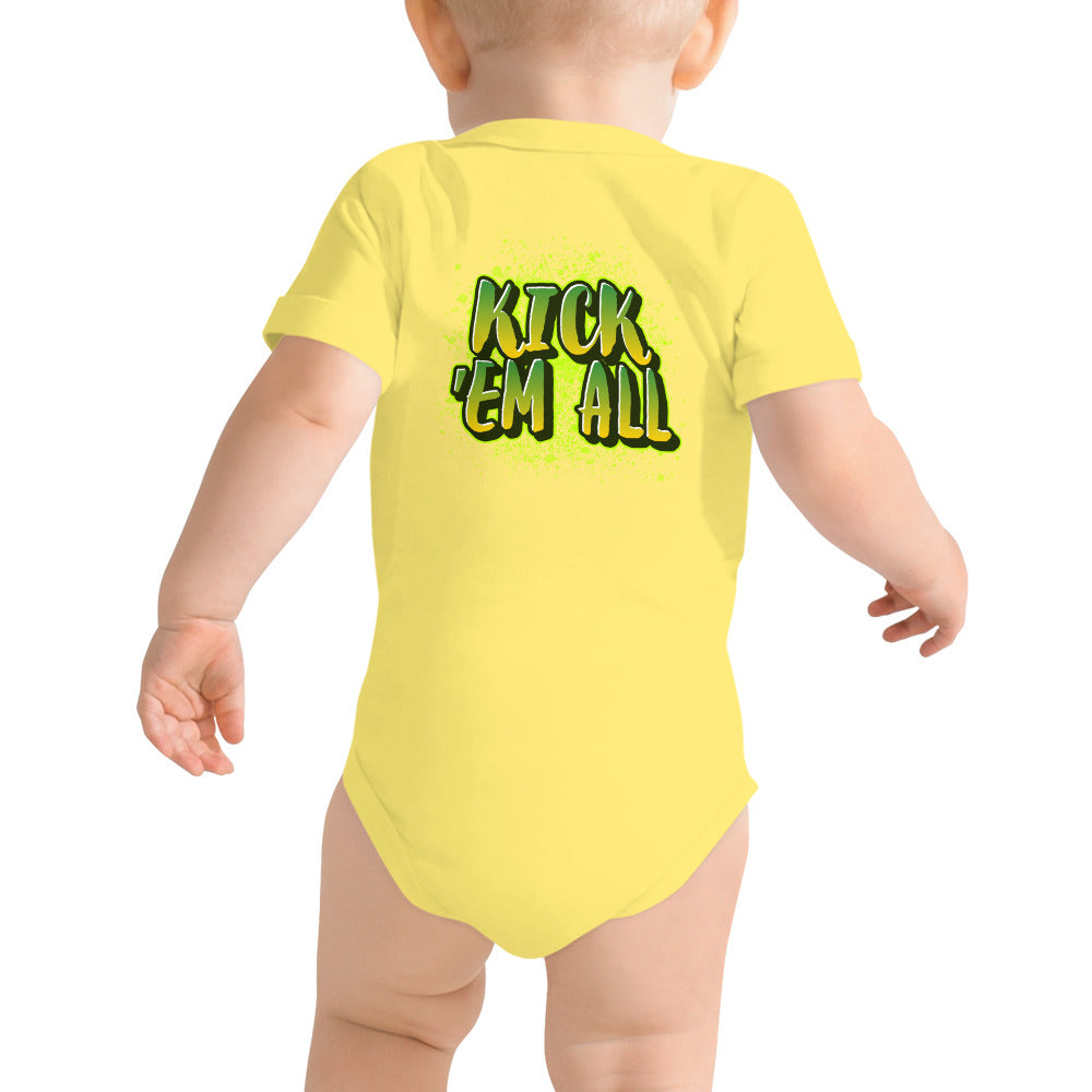 Kick'em all - Baby short sleeve one piece (back print)