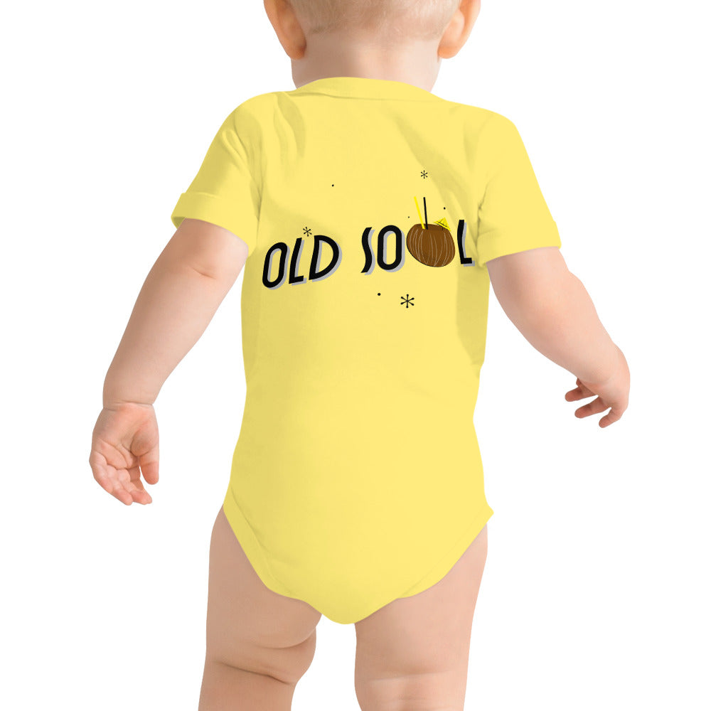 Old soul - Baby short sleeve one piece (back print)