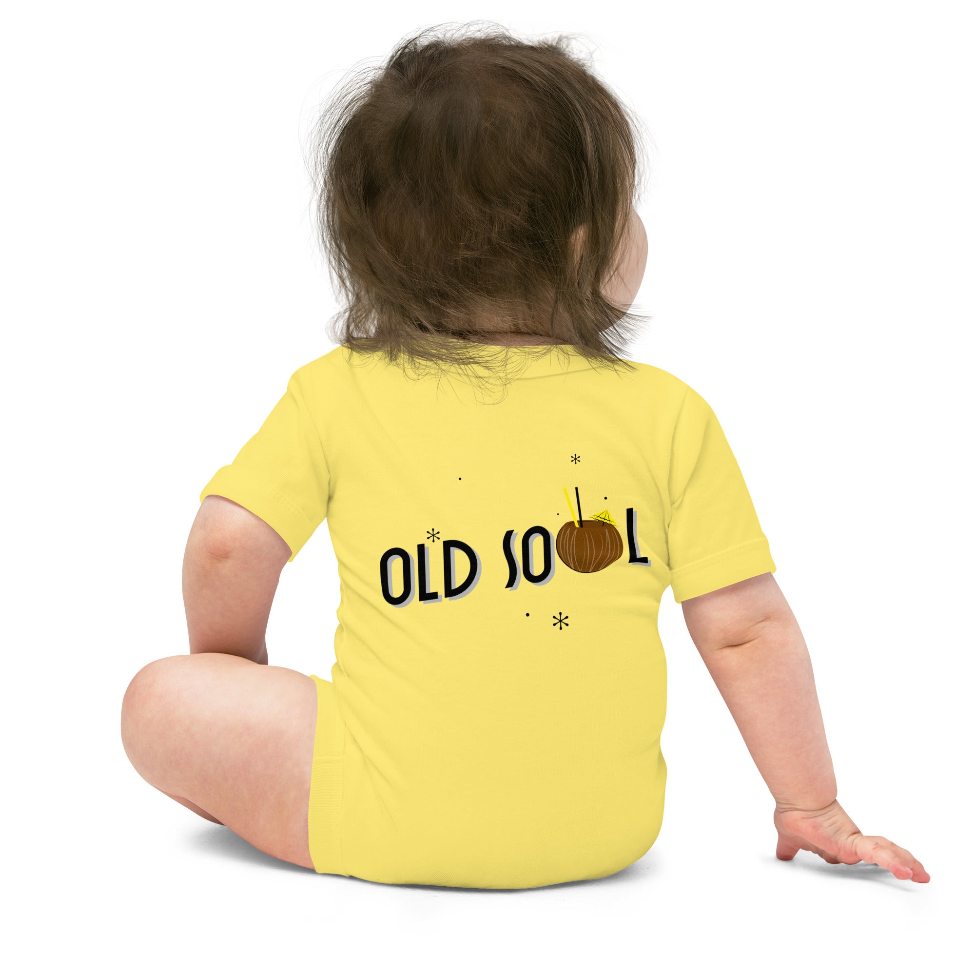 Old soul - Baby short sleeve one piece (back print)