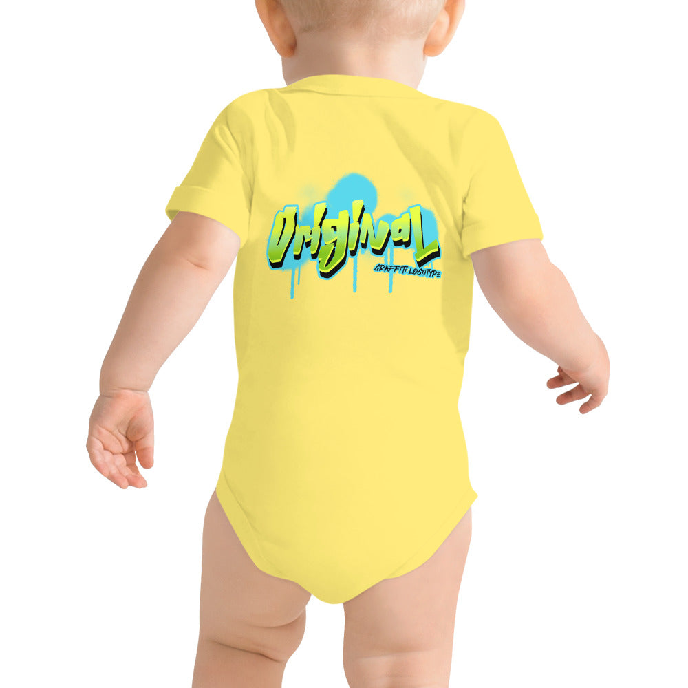 Original made with love - Baby short sleeve one piece (back print)