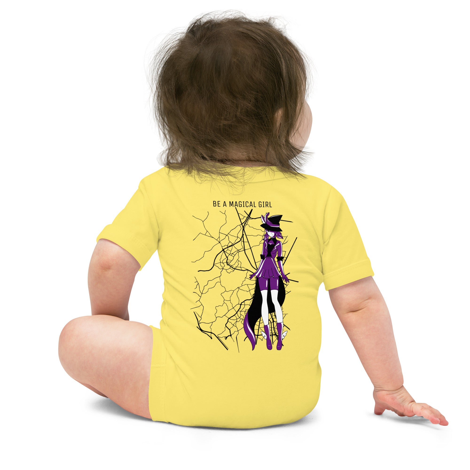 Magical girl V1 - Baby short sleeve one piece (back print)