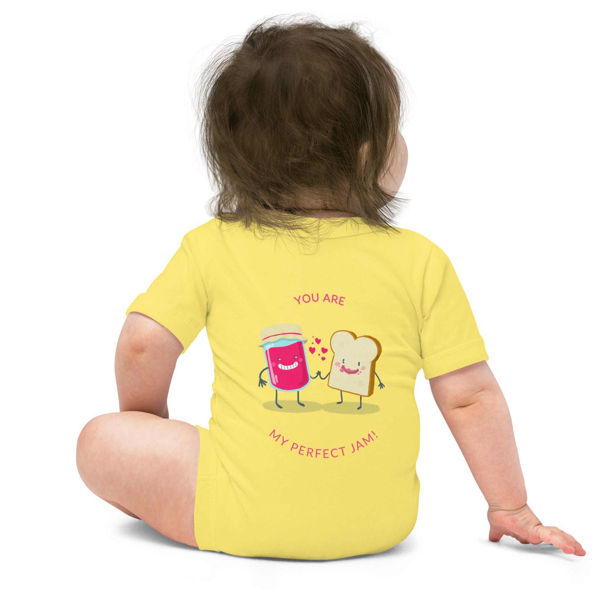 You are my perfect jam - Baby short sleeve one piece (back print)