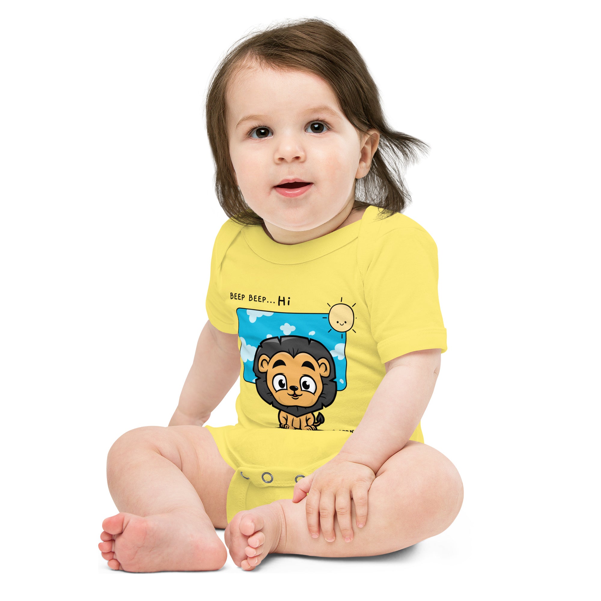 Lit Lion - Baby short sleeve one piece