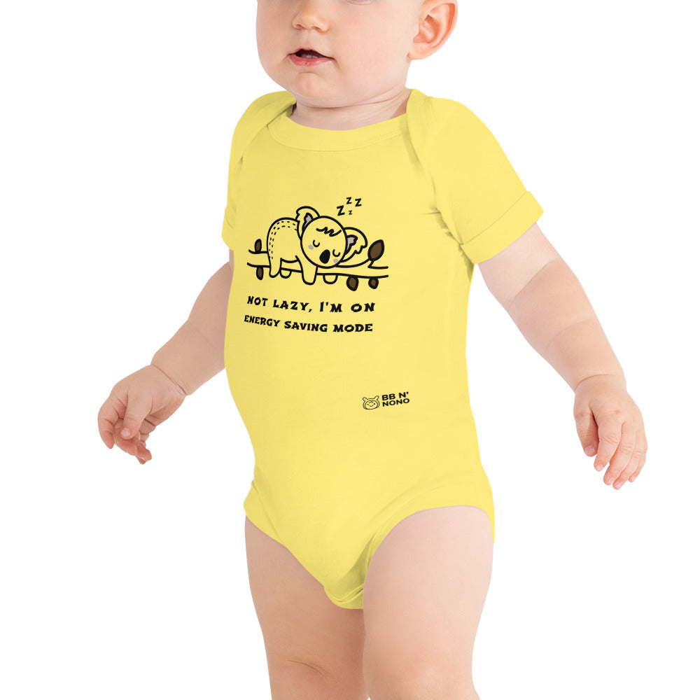 Not lazy, I'm on energy saving mode - Baby short sleeve one piece