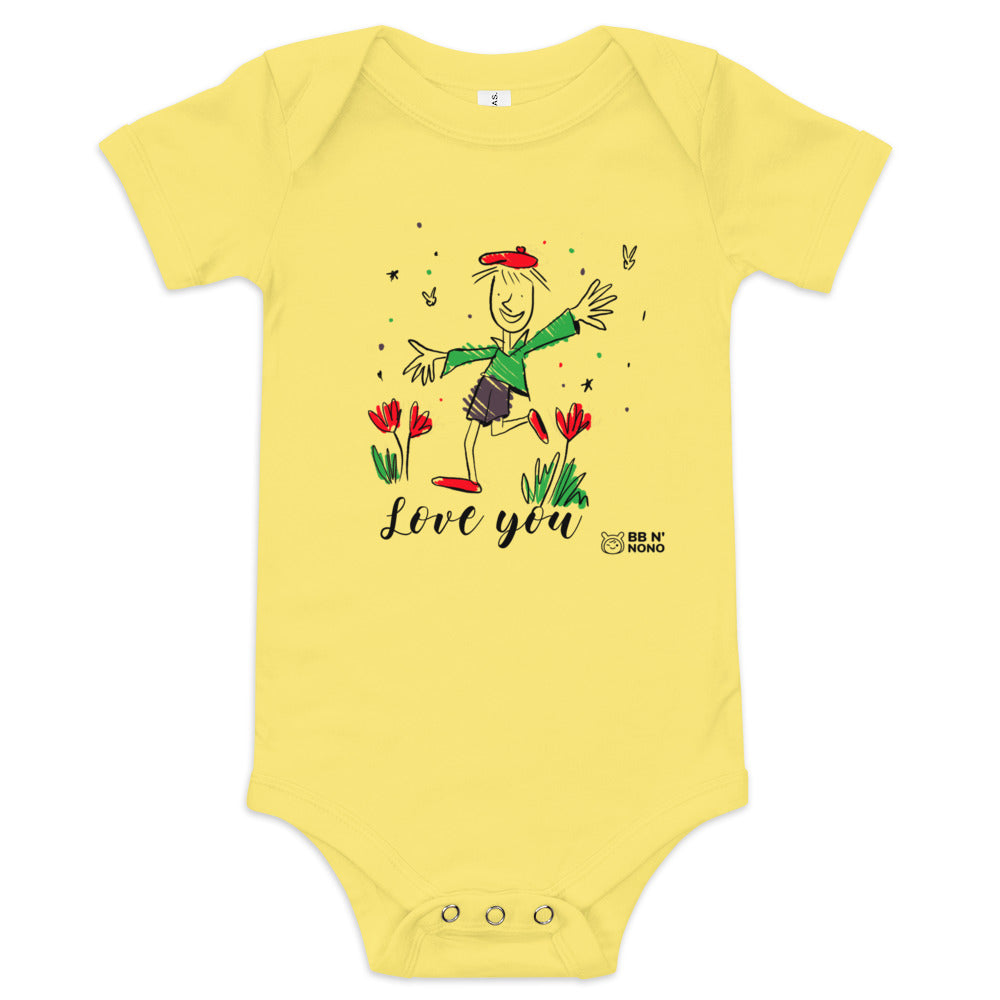 Love you - Baby short sleeve one piece