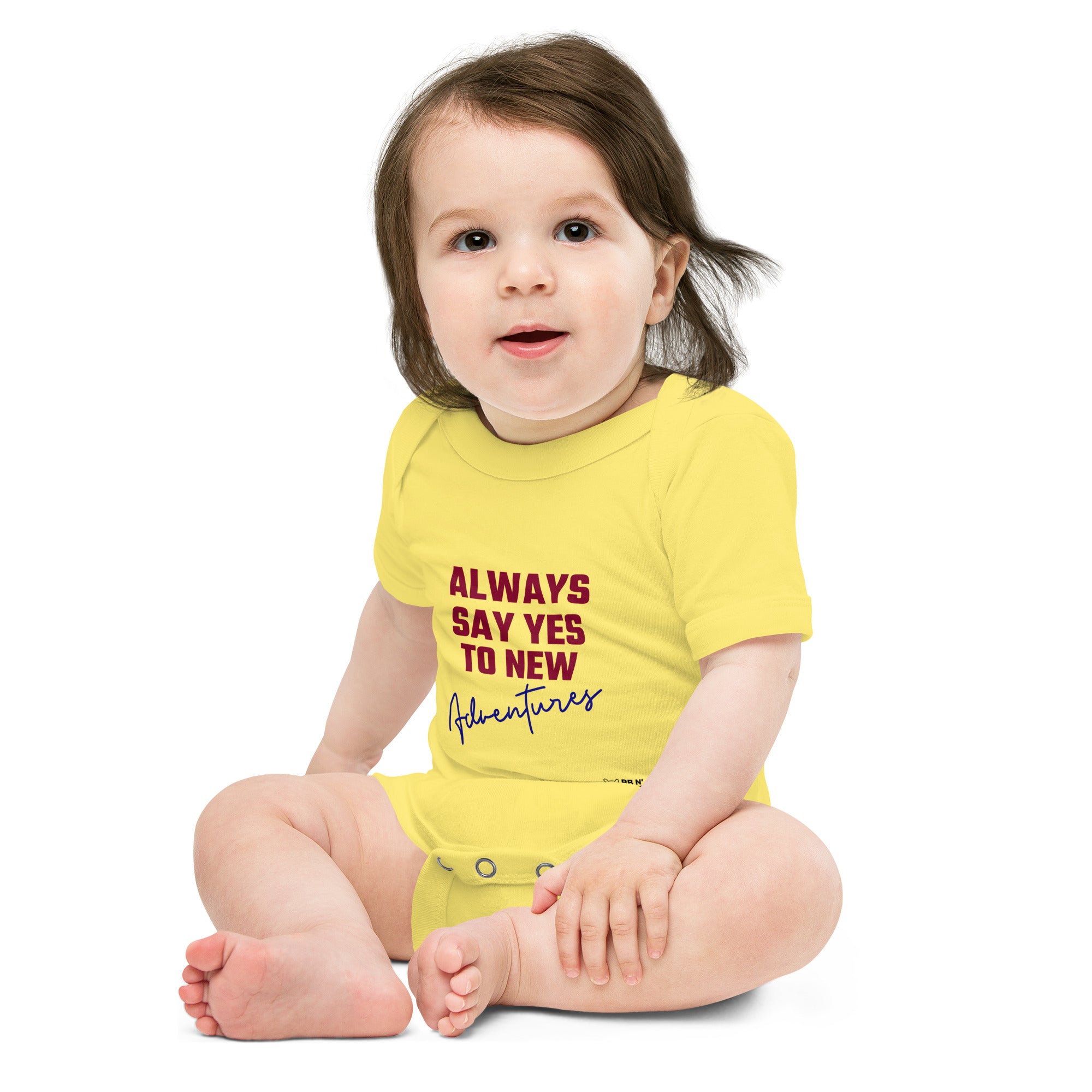 Always say yes to new, adventurer - Baby short sleeve one piece