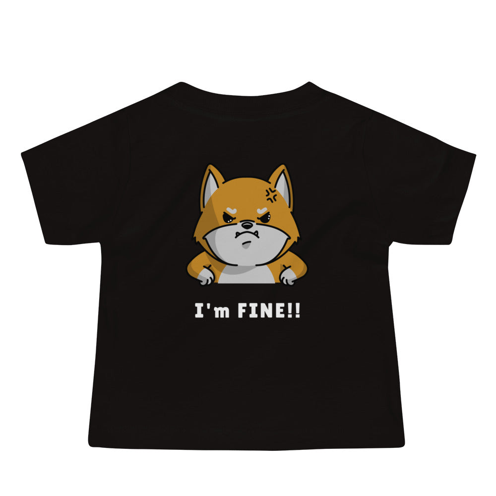 I'm fine - Baby Jersey Short Sleeve Tee (back print)