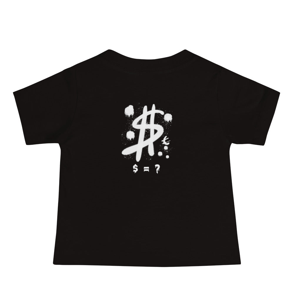 $ = ? - Baby Jersey Short Sleeve Tee (back print)