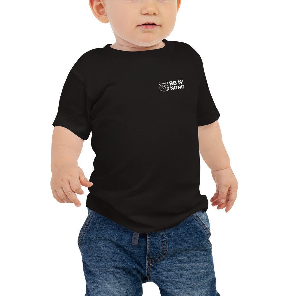 Cute little monster - Baby Jersey Short Sleeve Tee (back print)