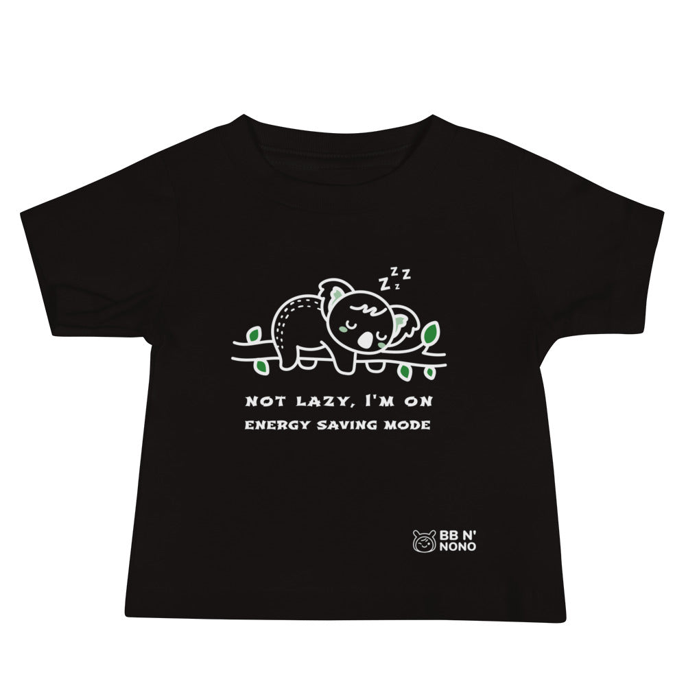 Not lazy, I'm on energy saving mode - Baby Jersey Short Sleeve Tee