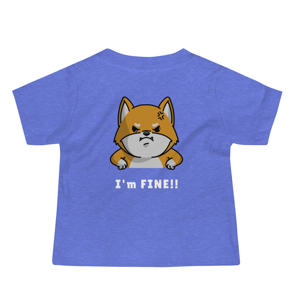 I'm fine - Baby Jersey Short Sleeve Tee (back print)