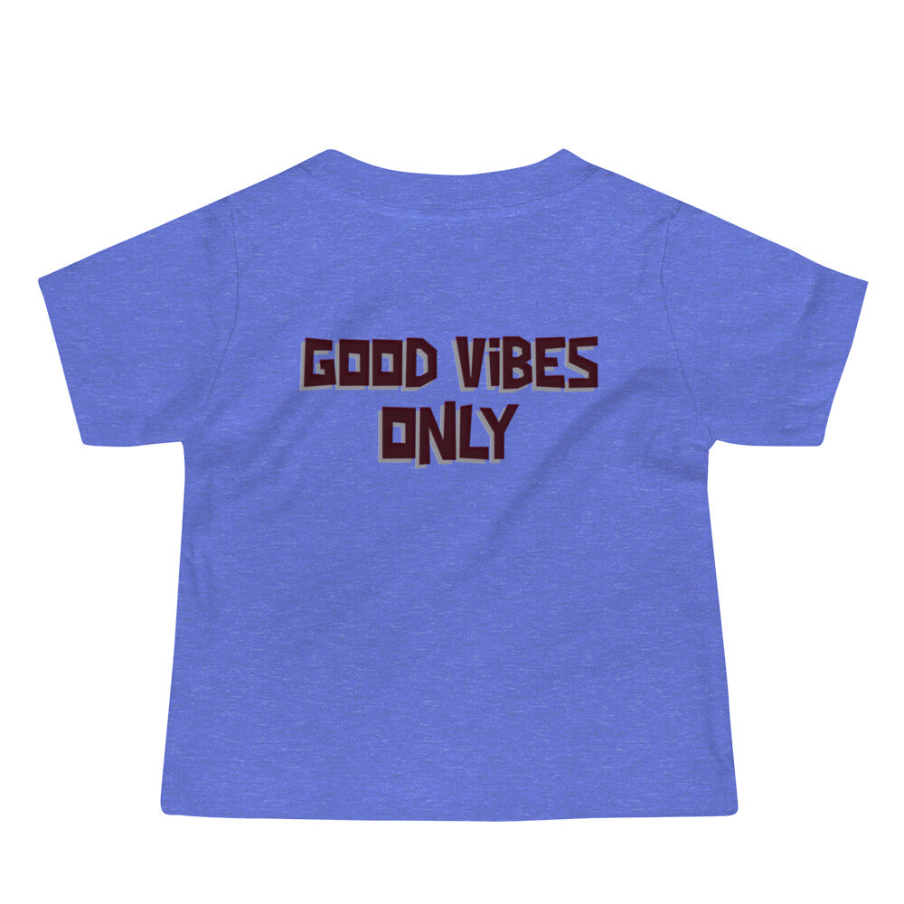 Good vibes only - Baby Jersey Short Sleeve Tee (back print)