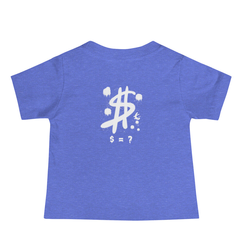 $ = ? - Baby Jersey Short Sleeve Tee (back print)