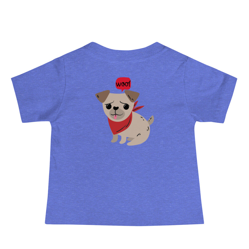 Woof V2 - Baby Jersey Short Sleeve Tee (back print)