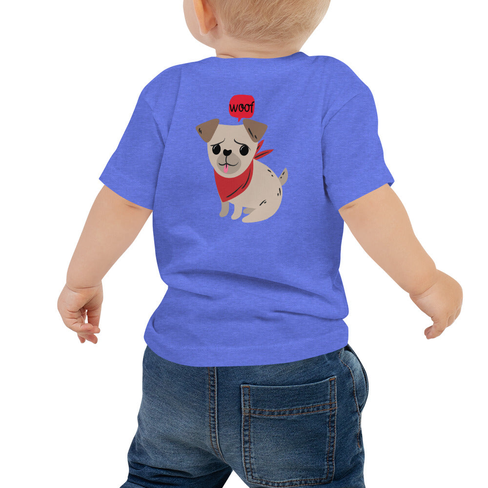 Woof V2 - Baby Jersey Short Sleeve Tee (back print)