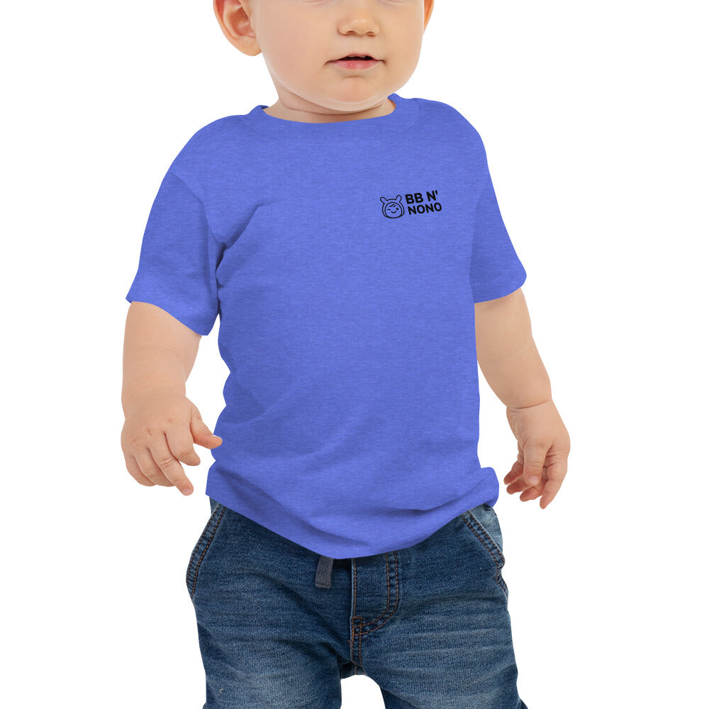 Cute little monster - Baby Jersey Short Sleeve Tee (back print)