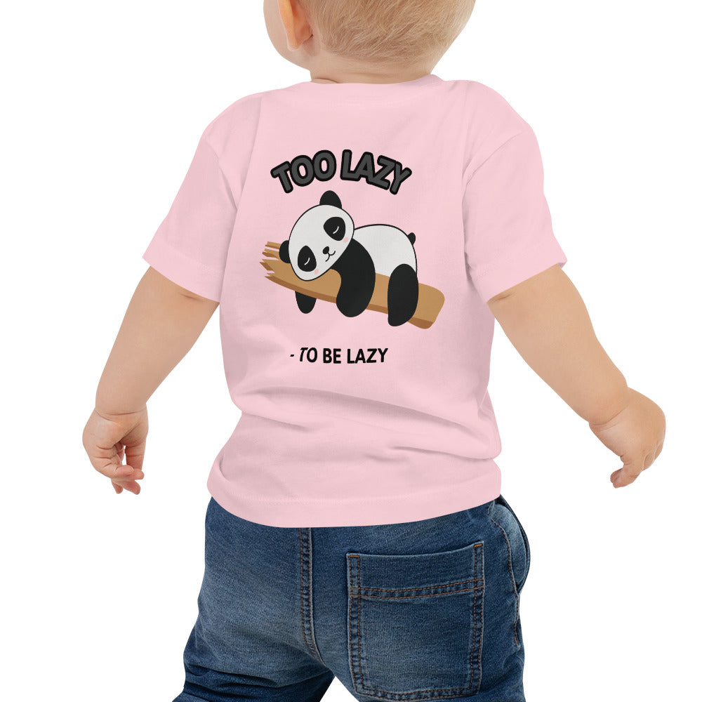 Too lazy to be lazy - Baby Jersey Short Sleeve Tee (back print)