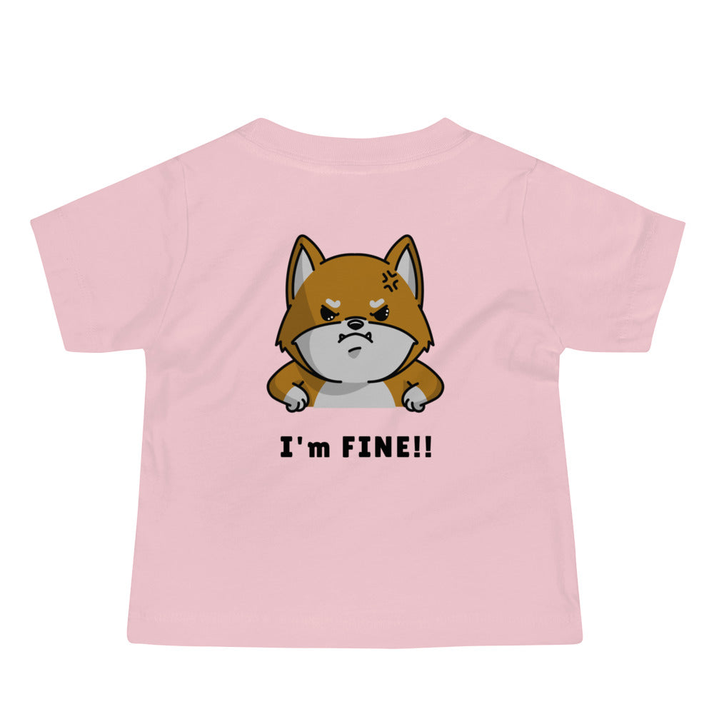 I'm fine - Baby Jersey Short Sleeve Tee (back print)