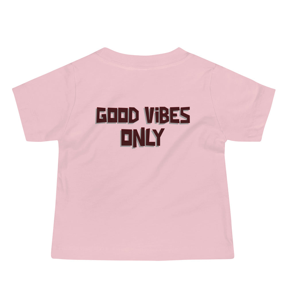 Good vibes only - Baby Jersey Short Sleeve Tee (back print)