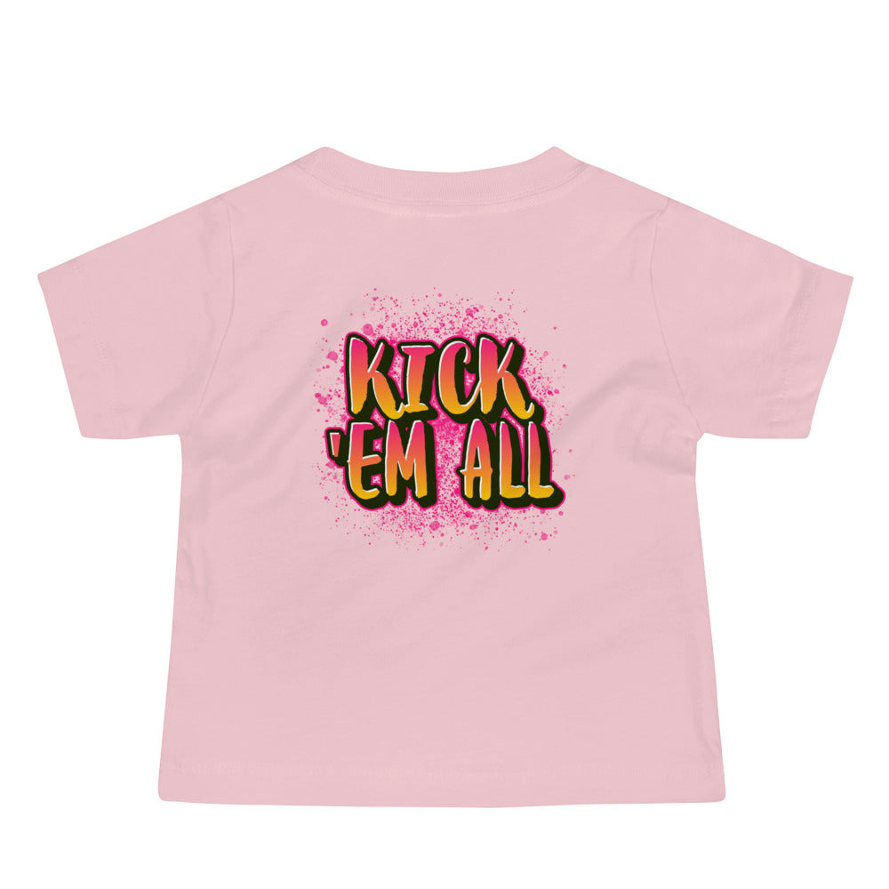 Kick'em all - Baby Jersey Short Sleeve Tee (back print)