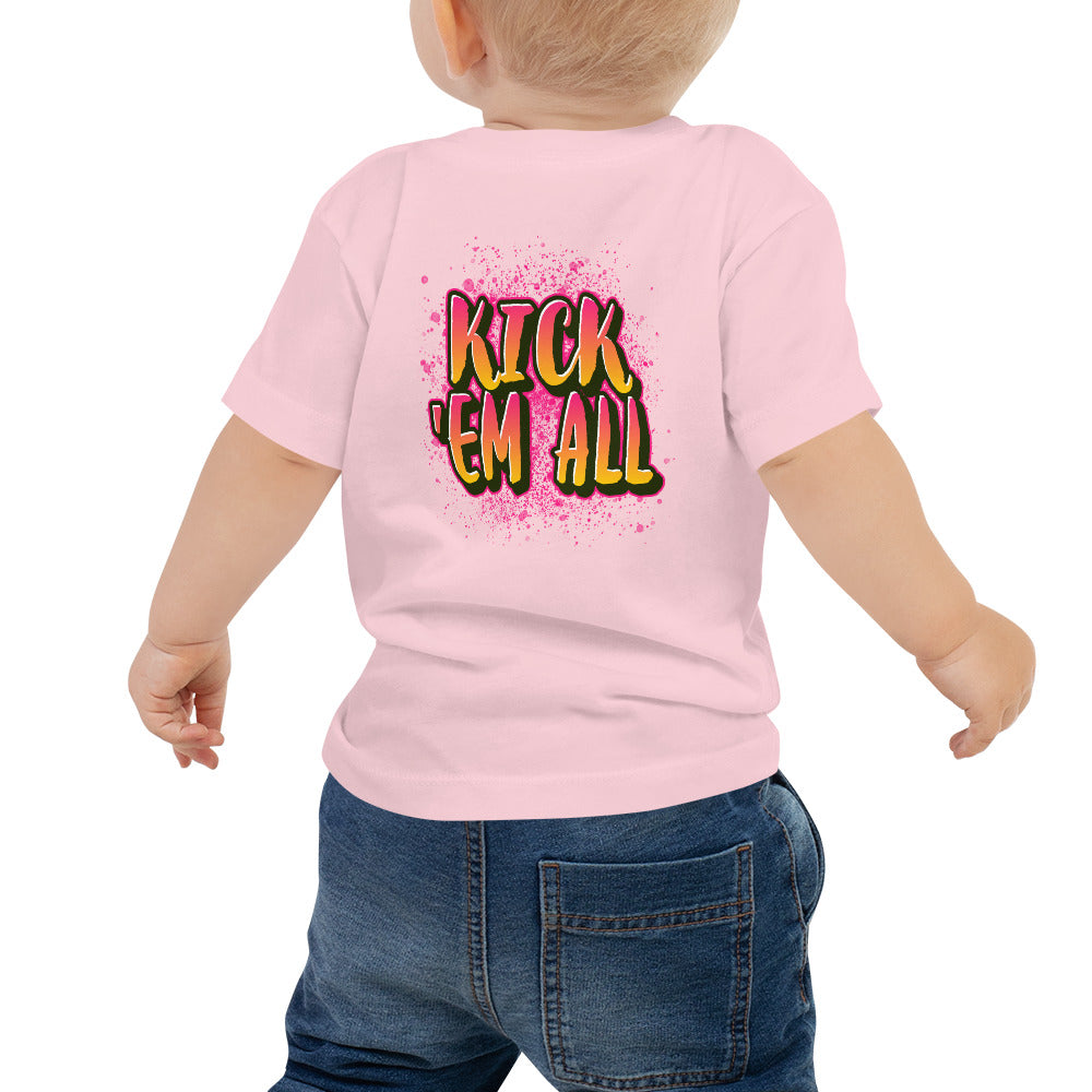 Kick'em all - Baby Jersey Short Sleeve Tee (back print)