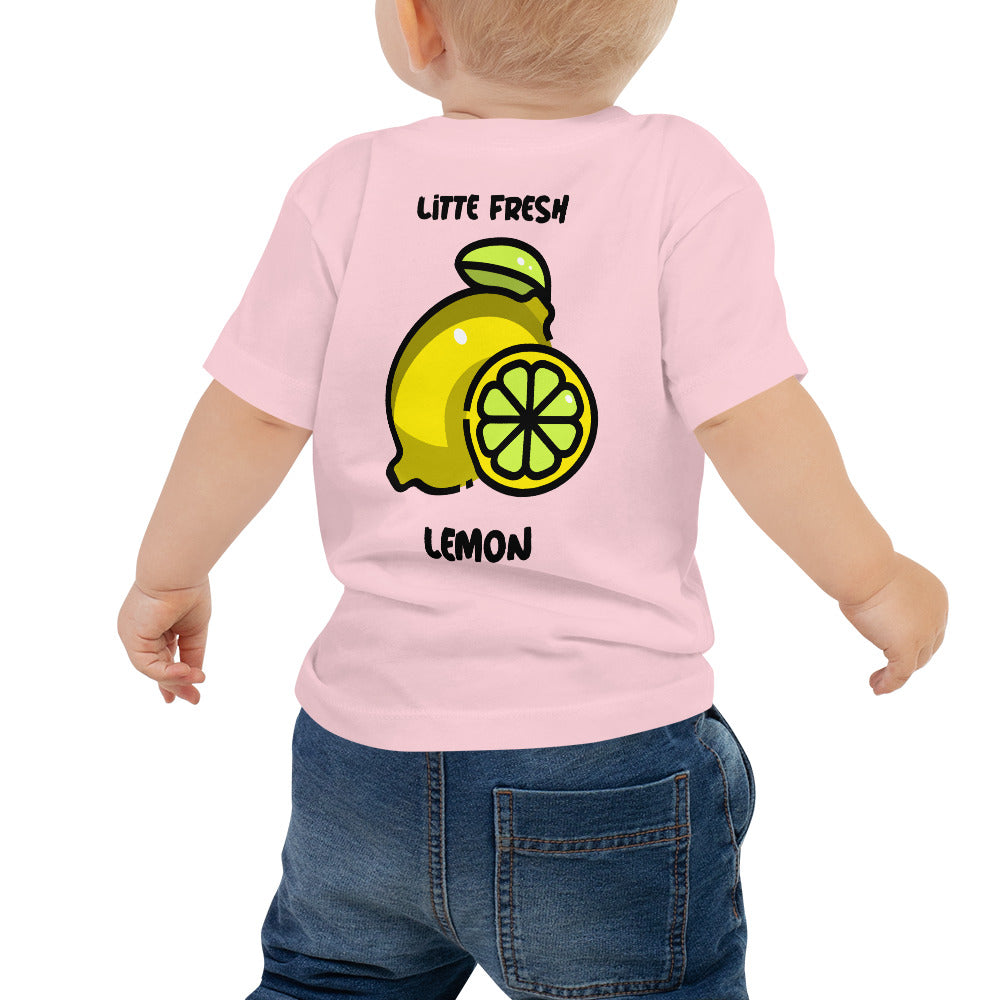 Little fresh lemon - Baby Jersey Short Sleeve Tee (back print)