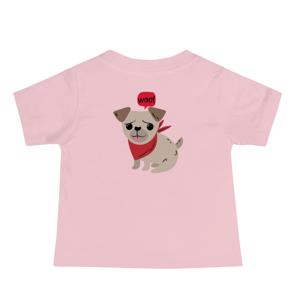 Woof V2 - Baby Jersey Short Sleeve Tee (back print)