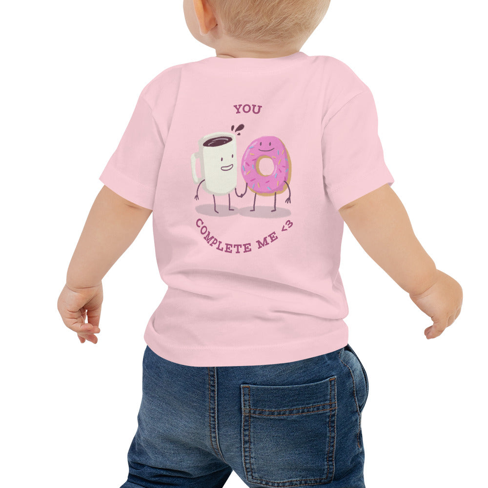 You complete me - Baby Jersey Short Sleeve Tee (back print)