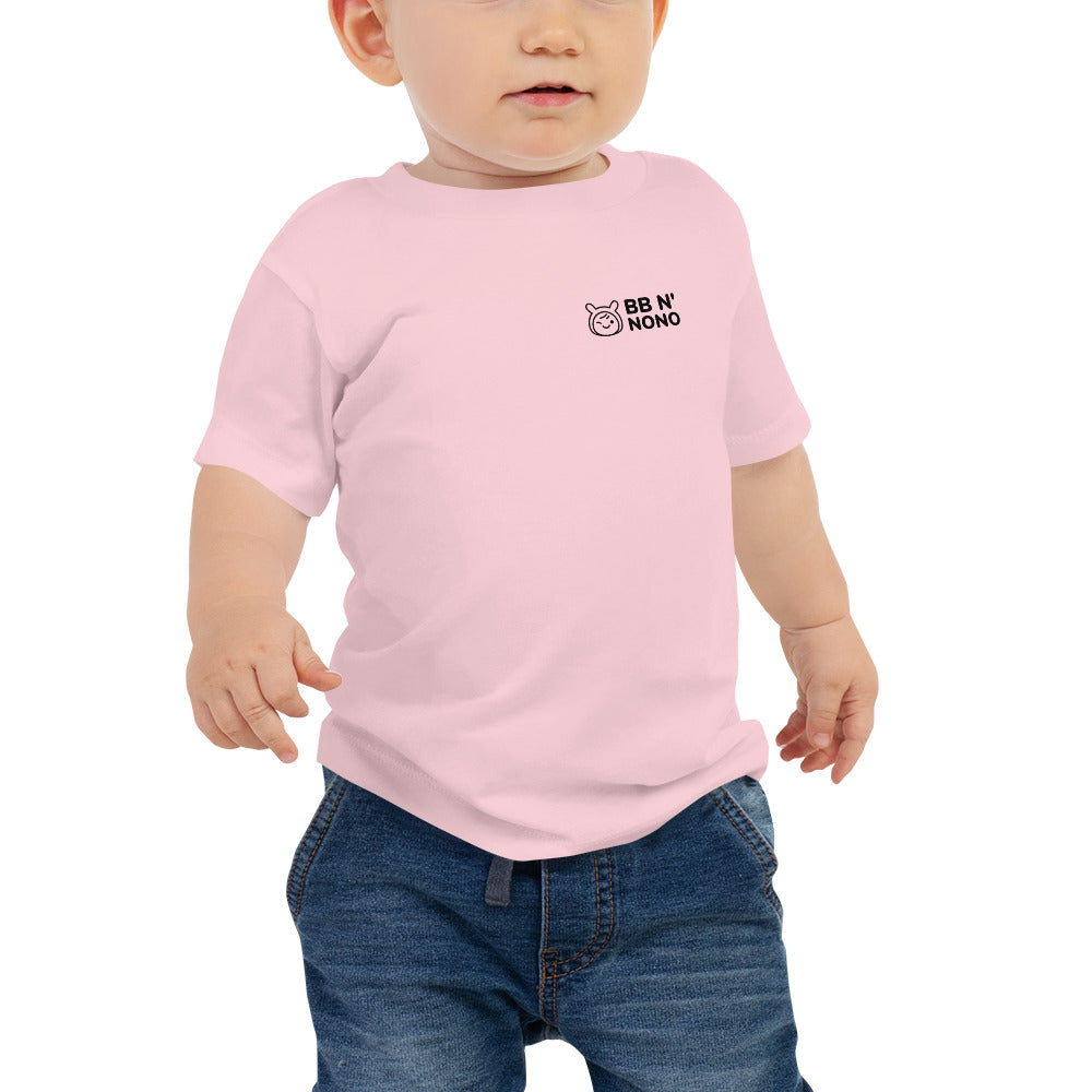 Cute little monster - Baby Jersey Short Sleeve Tee (back print)