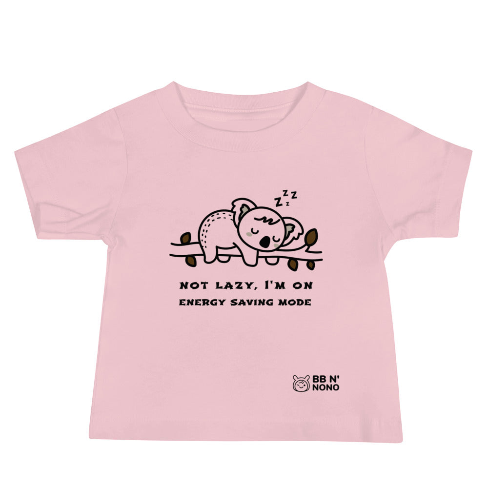 Not lazy, I'm on energy saving mode - Baby Jersey Short Sleeve Tee