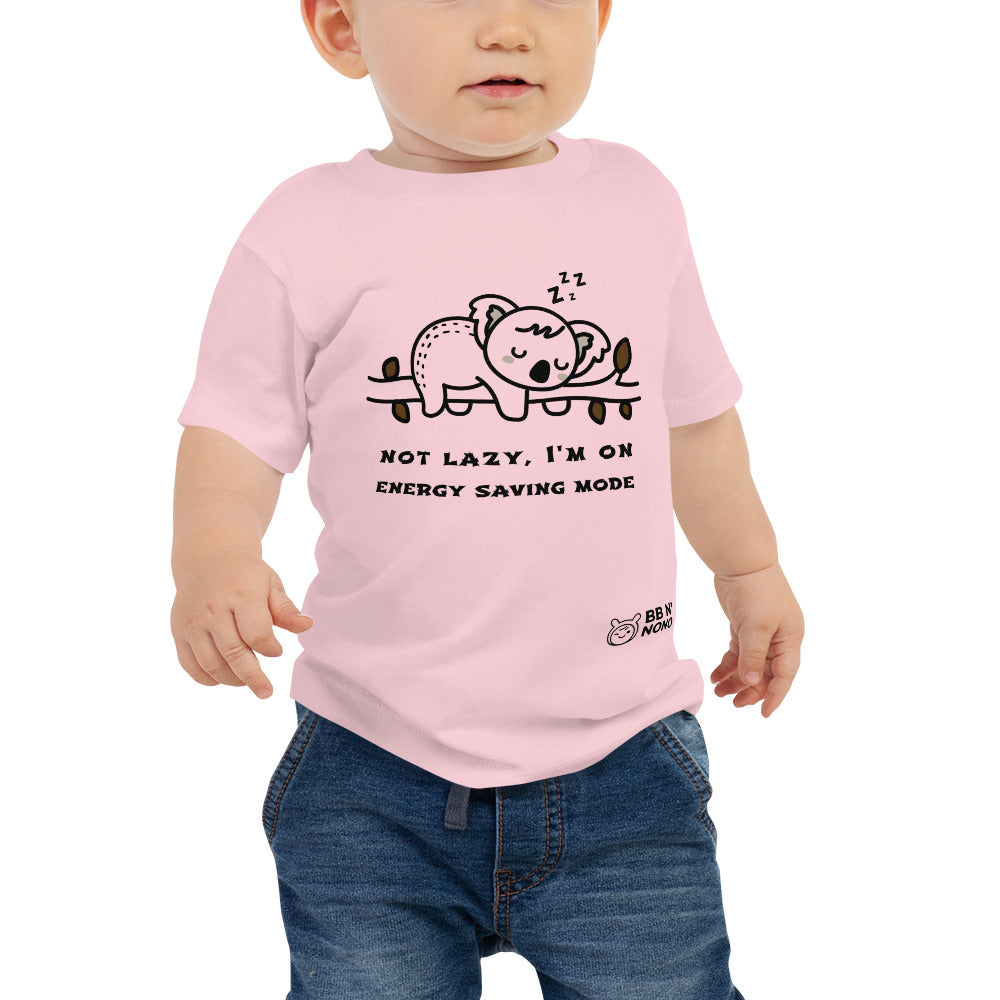 Not lazy, I'm on energy saving mode - Baby Jersey Short Sleeve Tee