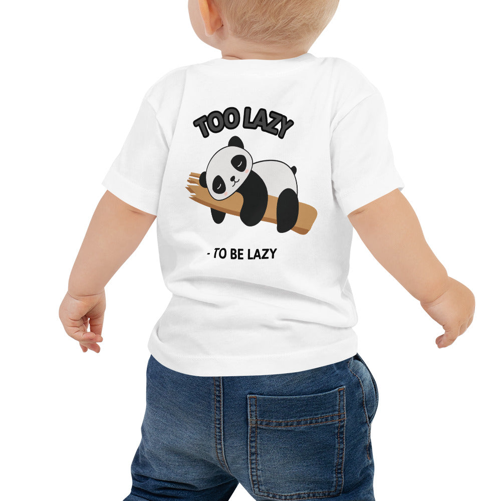 Too lazy to be lazy - Baby Jersey Short Sleeve Tee (back print)