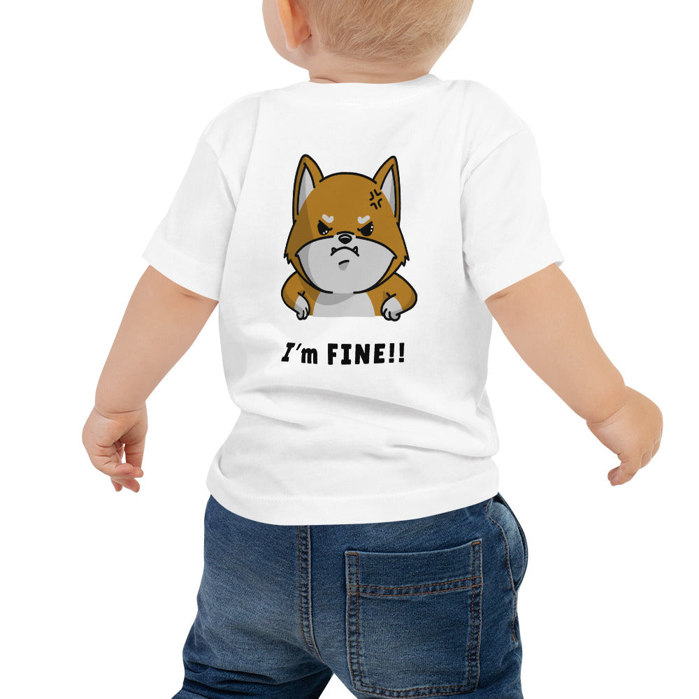 I'm fine - Baby Jersey Short Sleeve Tee (back print)