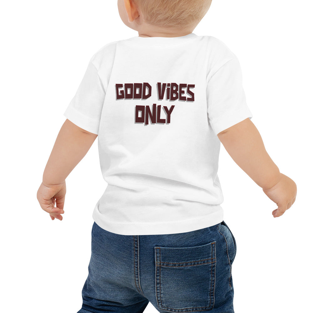 Good vibes only - Baby Jersey Short Sleeve Tee (back print)