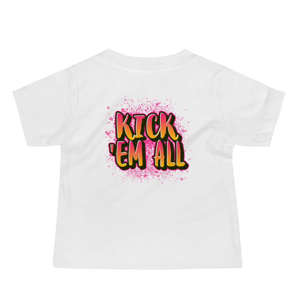 Kick'em all - Baby Jersey Short Sleeve Tee (back print)