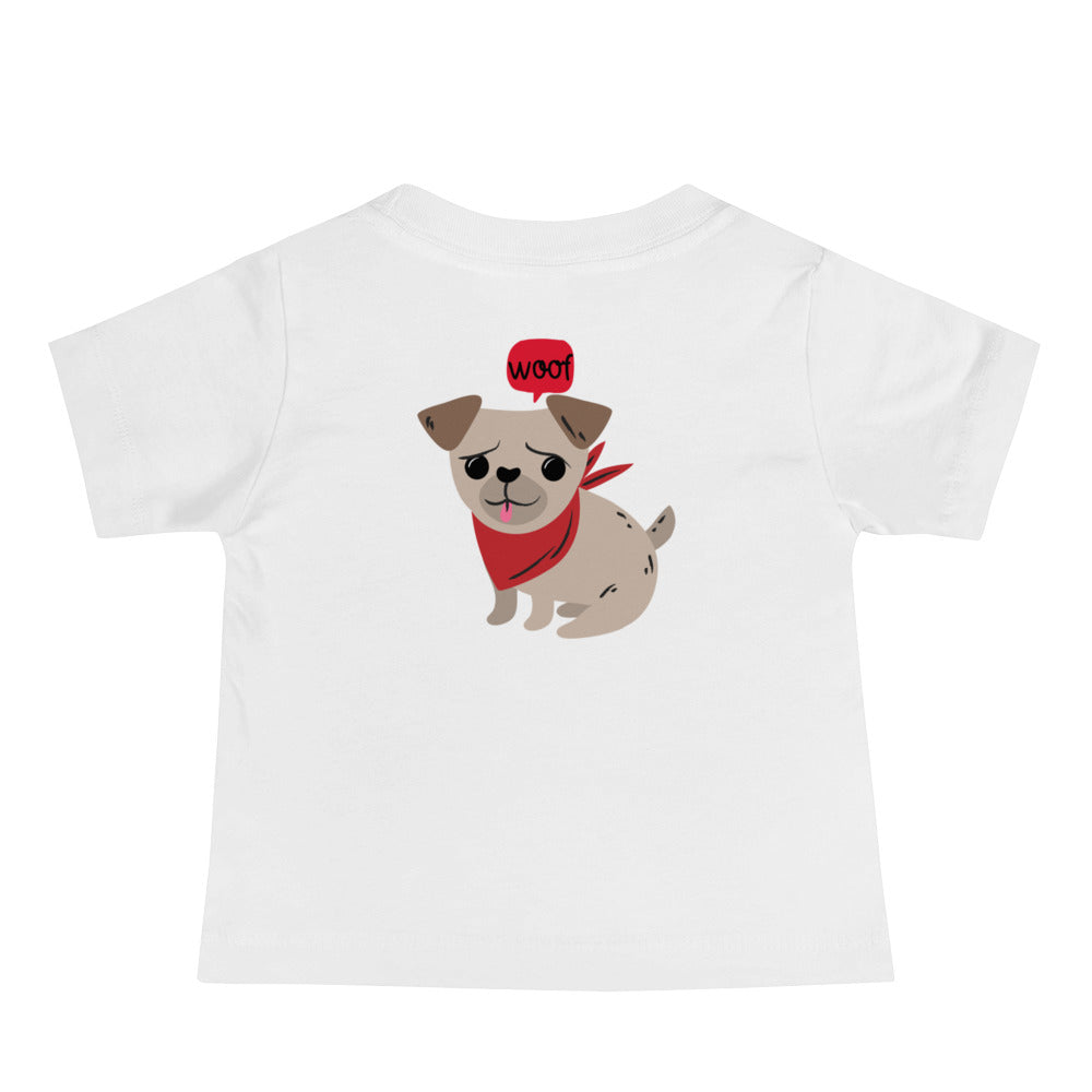 Woof V2 - Baby Jersey Short Sleeve Tee (back print)