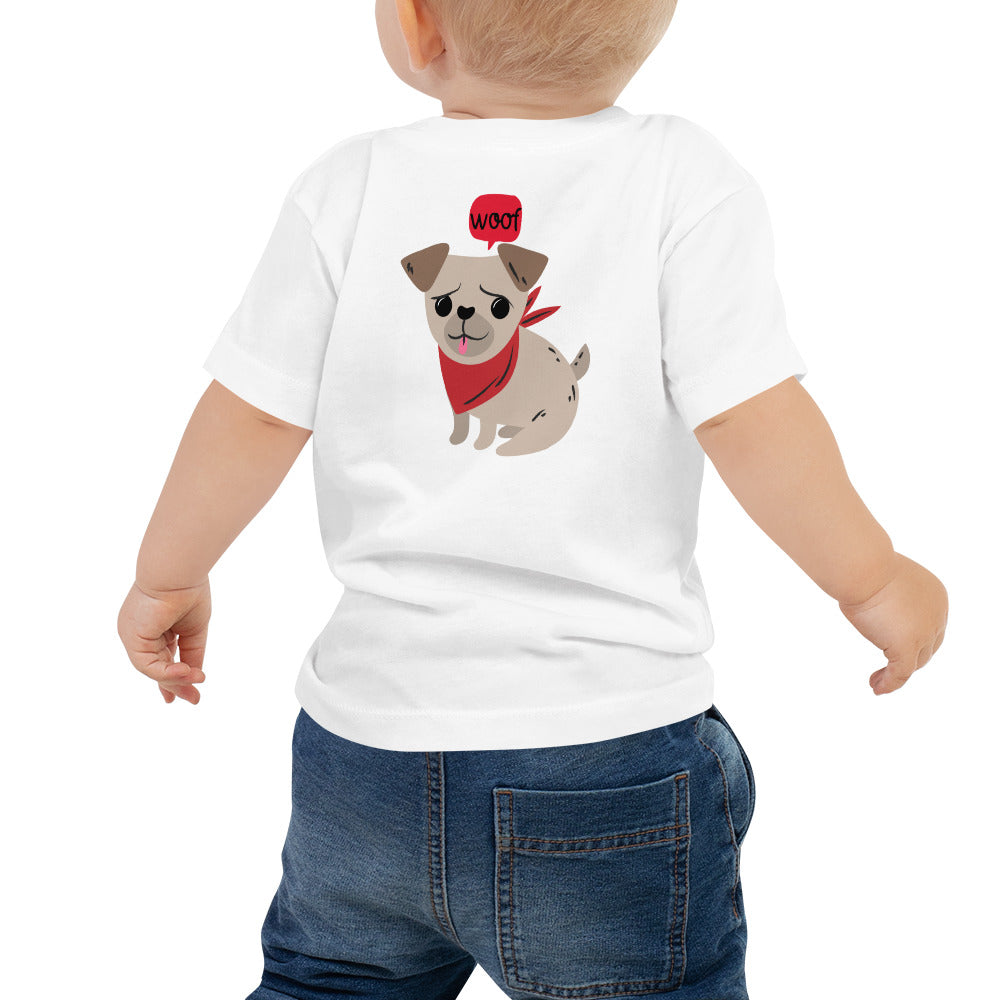 Woof V2 - Baby Jersey Short Sleeve Tee (back print)