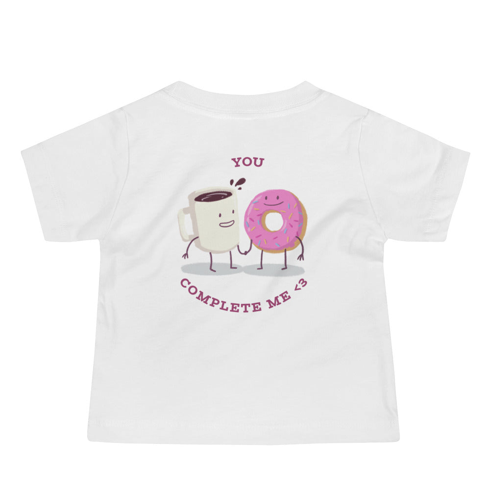 You complete me - Baby Jersey Short Sleeve Tee (back print)